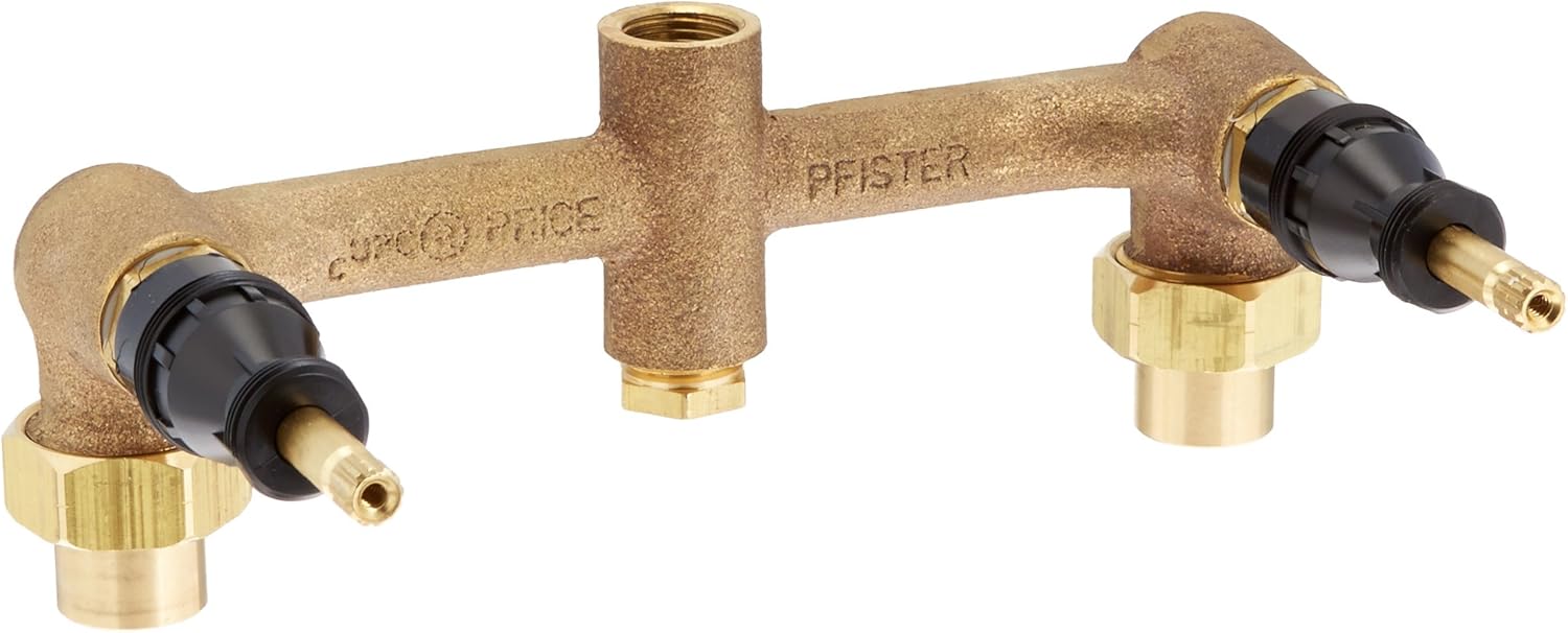 Installing Pfister Brass Faucet Valve Chrome Finish ADA Compliant on a wooden workbench