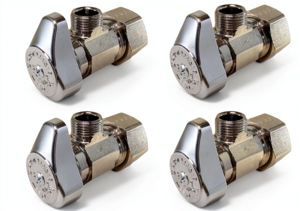 BrassCraft Angle Stop Valve Chrome 4 Pack G2CR19L1X-0
