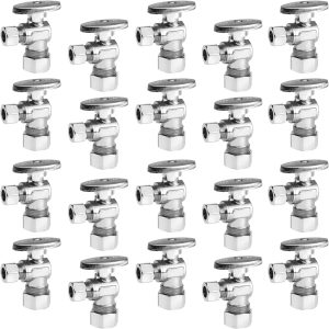 GUOFIS Brass Angle Stop Valve Lead Free Compression Fit-0