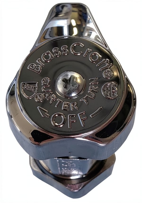 BrassCraft Angle Stop Valve Chrome 4 Pack G2CR19L1X-2