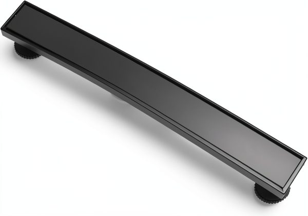 Linear Shower Drain kuaisailsk 24in Matte Black Tile Insert Panel-2