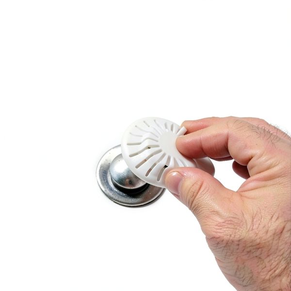 Bathroom Sink Suction Cup Hair Catcher Danco White Pop‑Up 2 Pack-1