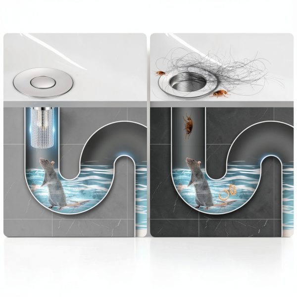 Bathroom Sink Stopper Strainer HFMZYWA 2PCS Pop-Up with Stainless-4