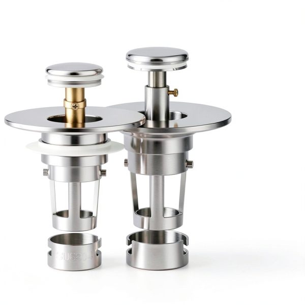 Bathroom Sink Stopper Strainer HFMZYWA 2PCS Pop-Up with Stainless-2