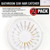 Bathroom Sink Suction Cup Hair Catcher Danco White Pop‑Up 2 Pack-5