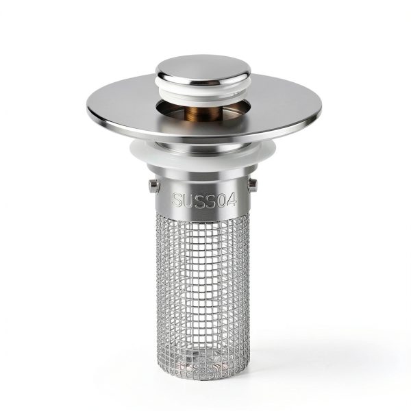 Bathroom Sink Stopper Strainer HFMZYWA 2PCS Pop-Up with Stainless-3