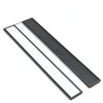Linear Shower Drain kuaisailsk 24in Matte Black Tile Insert Panel-0