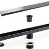 Linear Shower Drain kuaisailsk 24in Matte Black Tile Insert Panel-3