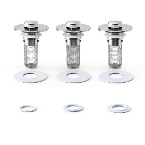 Bathroom Sink Stopper Strainer HFMZYWA 2PCS Pop-Up with Stainless-6