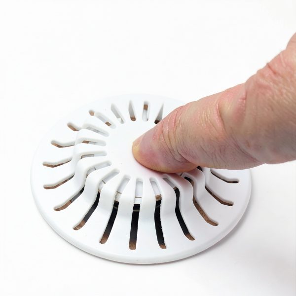Bathroom Sink Suction Cup Hair Catcher Danco White Pop‑Up 2 Pack-2